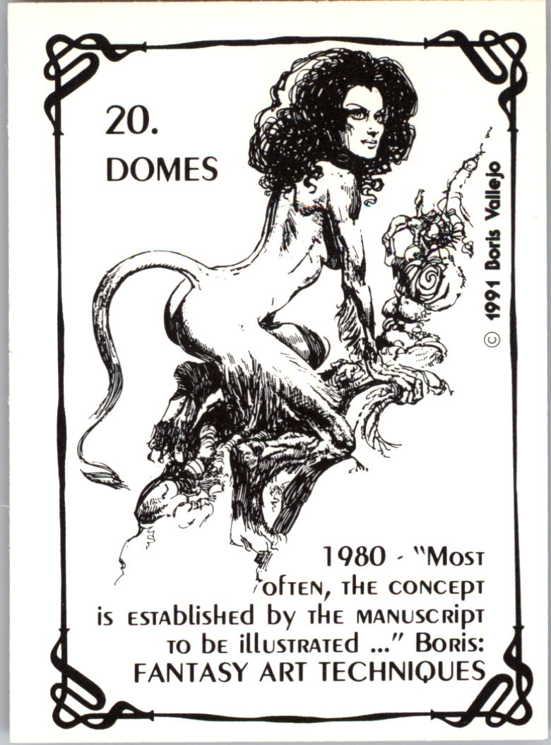 1991 Comic Images Boris Vallejo #20 Domes back image