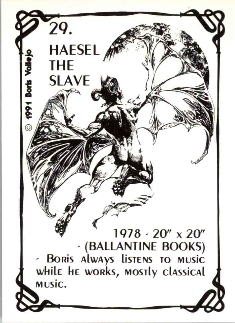 1991 Comic Images Boris Vallejo #29 Haesel the Slave back image