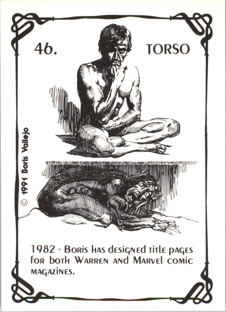 1991 Comic Images Boris Vallejo #46 Torso back image