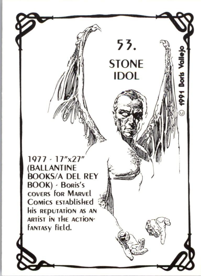 1991 Comic Images Boris Vallejo #53 Stone Idol back image