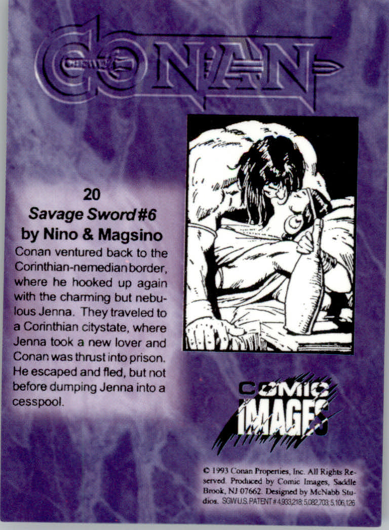 Conan (1993 Comic Images) All-Chromium "Base and Insert" Cards