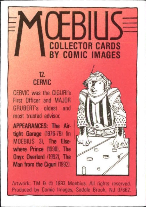 1993 Comic Images Moebius #12 Cervic back image