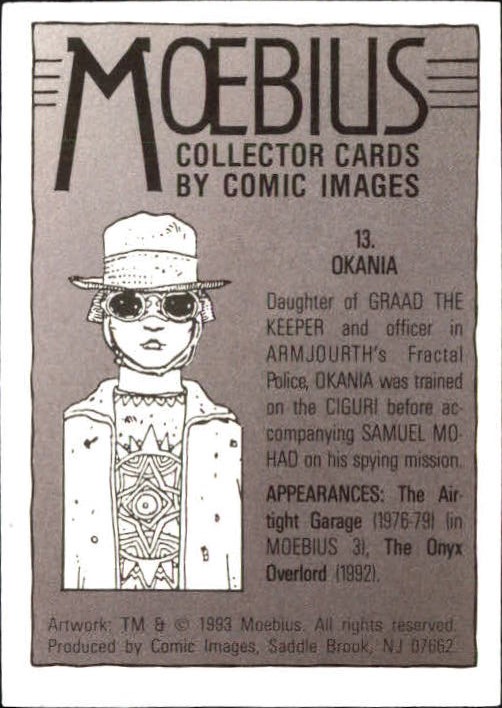 1993 Comic Images Moebius #13 Okania back image