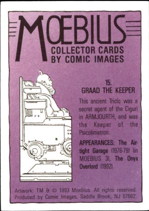 1993 Comic Images Moebius #15 Graad the Keeper back image
