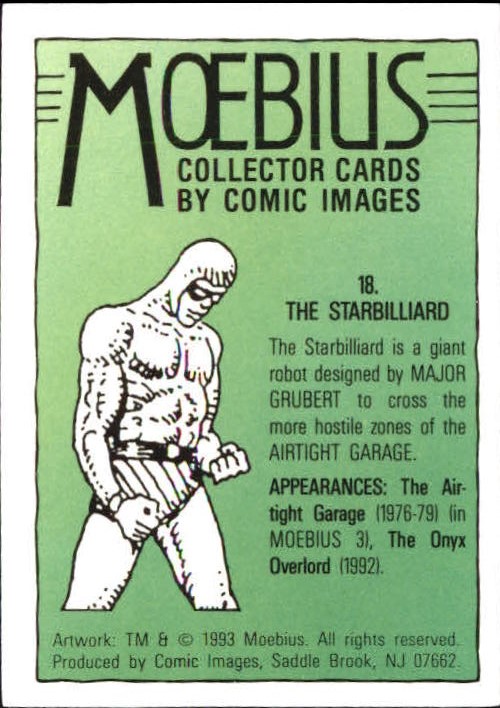 1993 Comic Images Moebius #18 The Starbilliard back image
