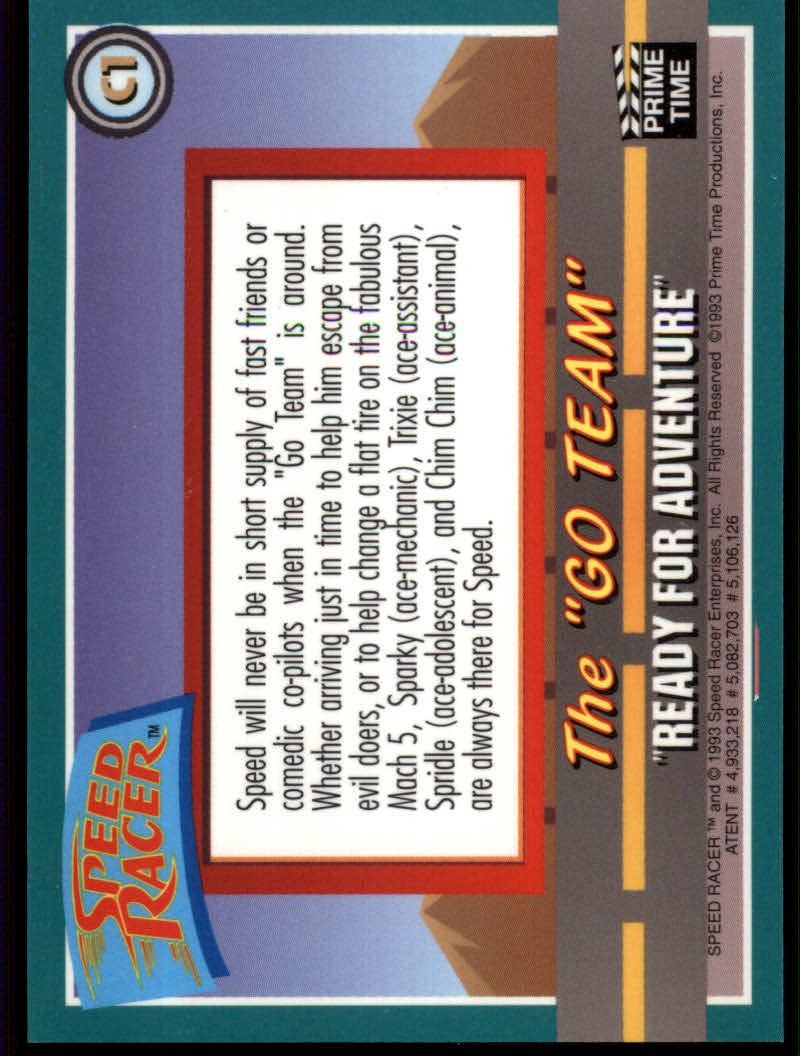 Speed Racer (1993 Prime Time) "Chromium" Insert Cards - Bild 3 von 11