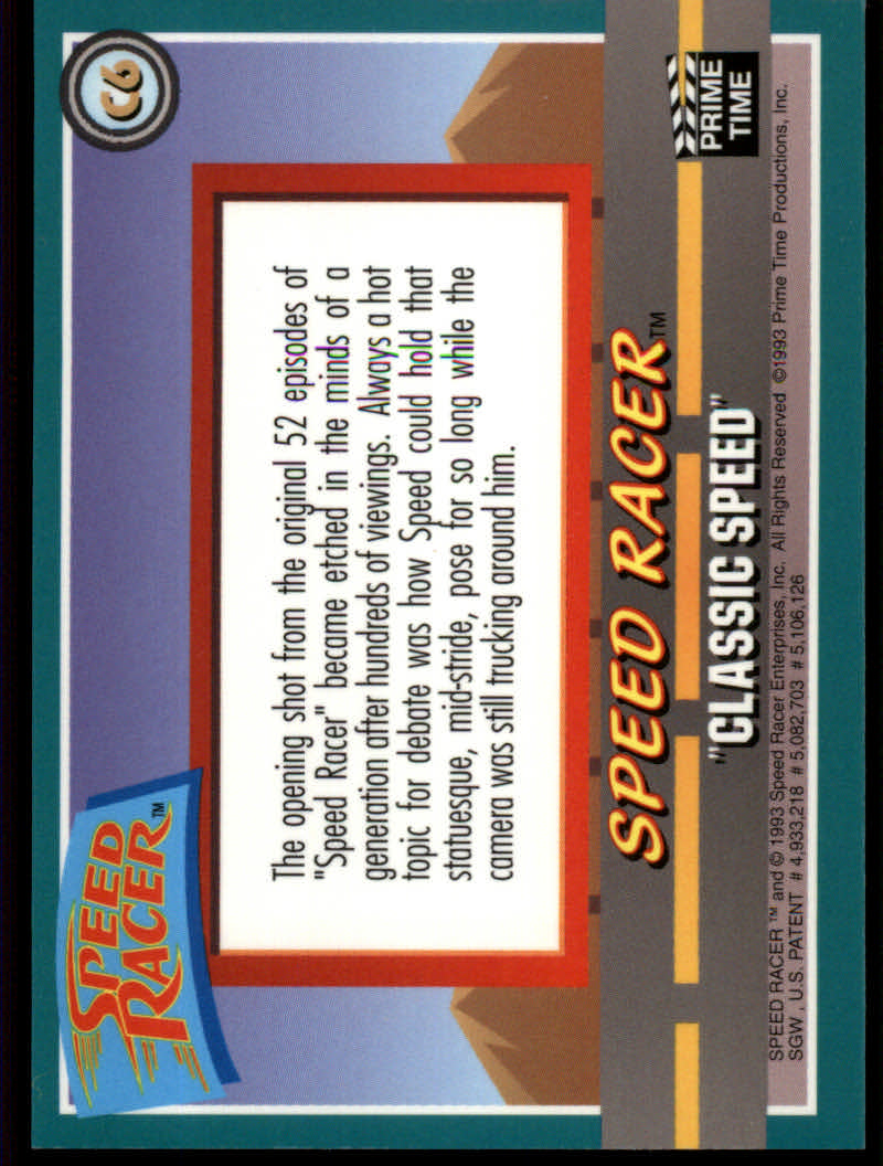 Speed Racer (1993 Prime Time) "Chromium" Insert Cards - Bild 11 von 11