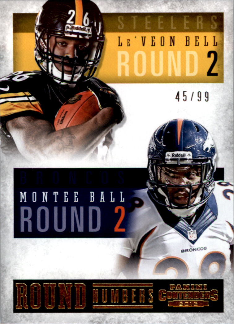2013 Panini Contenders Round Numbers Gold #7 Le'Veon Bell/Montee Ball