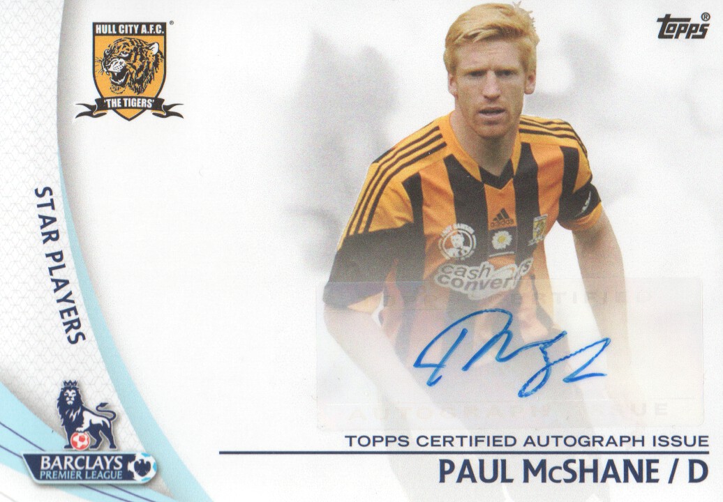 2013-14 Topps English Premier League Gold Star Players Autographs #SPPM Paul McShane