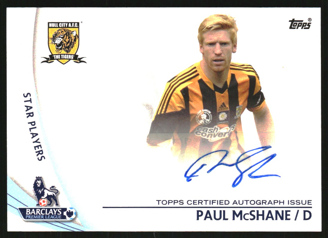 2013-14 Topps English Premier League Gold Star Players Autographs #SPPM Paul McShane