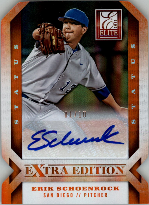 2013 Elite Extra Edition Signature Status Orange #54 Erik Schoenrock