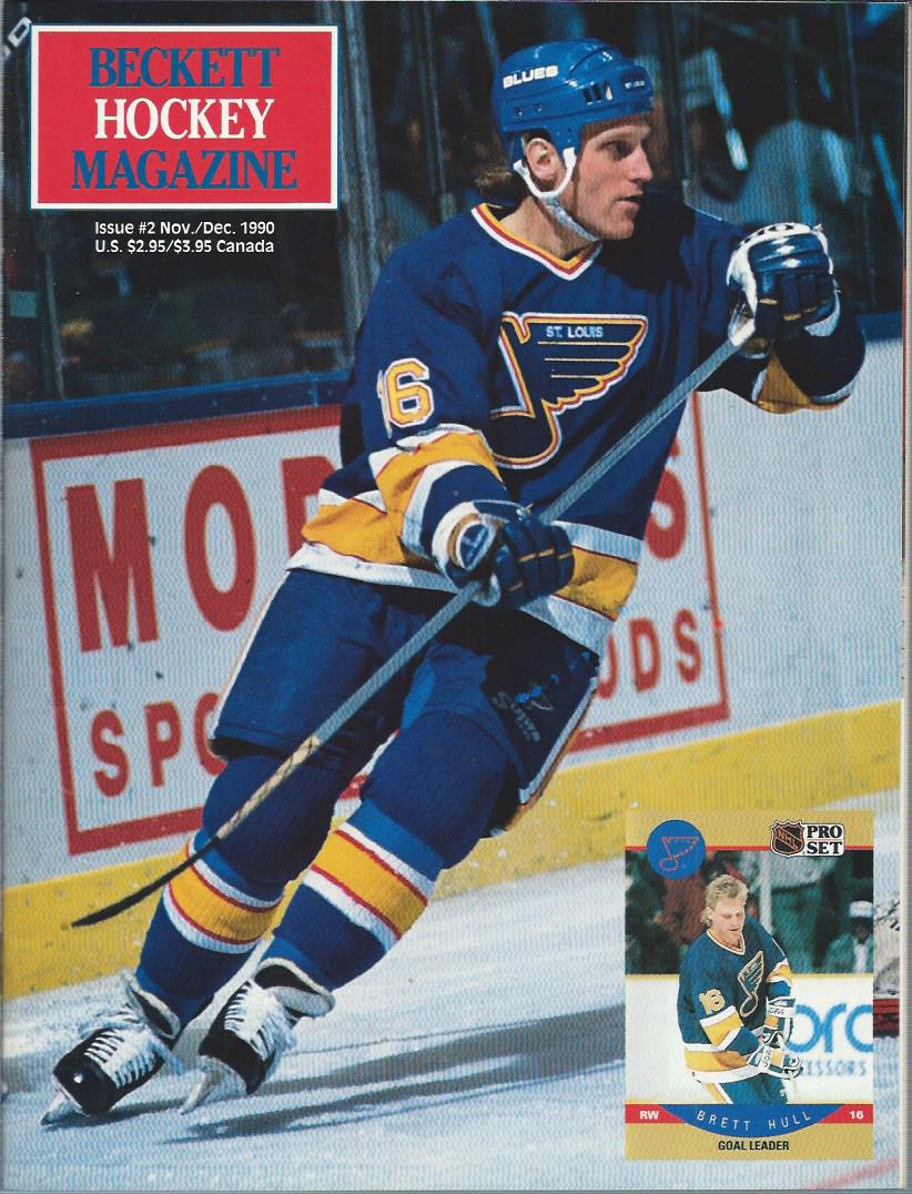 1990-14 Beckett Hockey #2 Brett Hull (Nov./Dec. 1990)