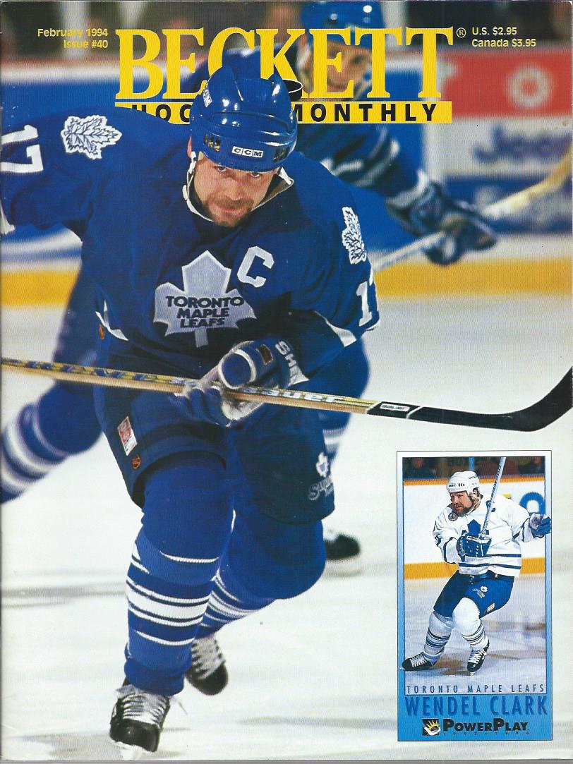 1990-14 Beckett Hockey #40 Wendel Clark (February 1994)