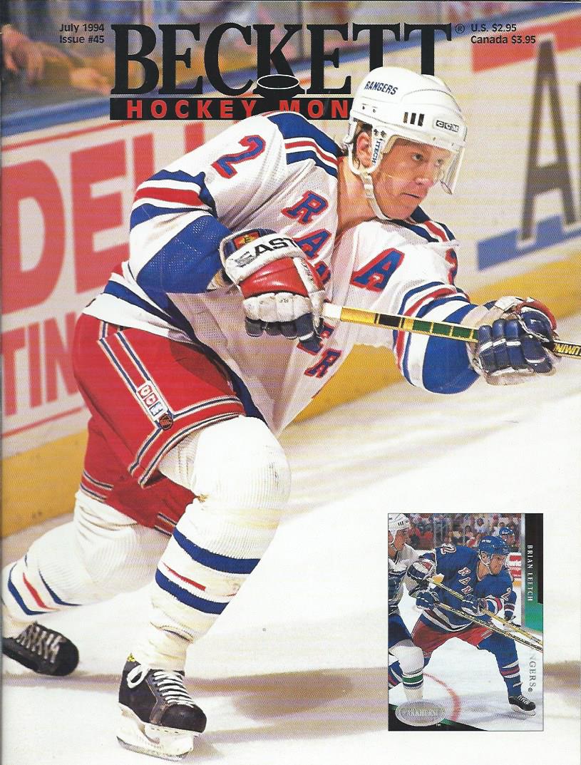 1990-14 Beckett Hockey #45 Brian Leetch (July 1994)