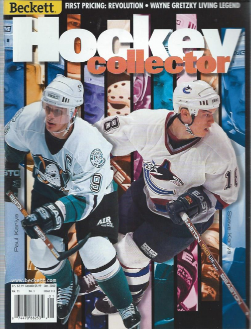 1990-14 Beckett Hockey #111 Paul Kariya/Steve Kariya (January 2000)
