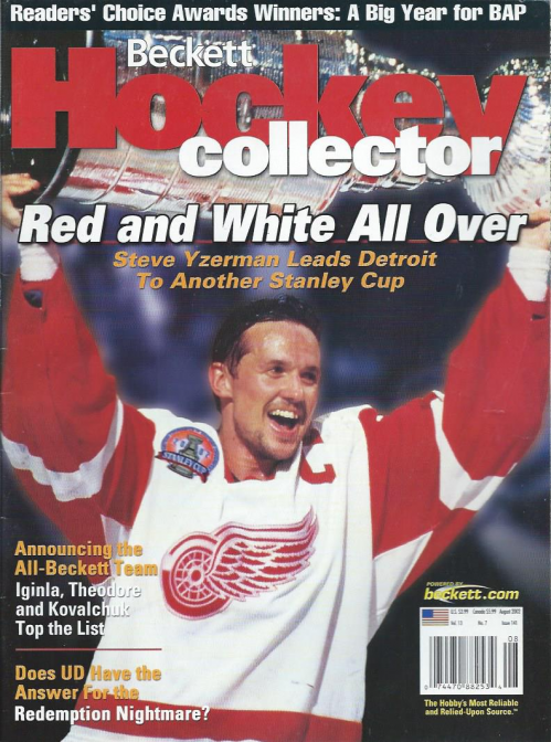 1990-14 Beckett Hockey #141 Steve Yzerman (August 2002)