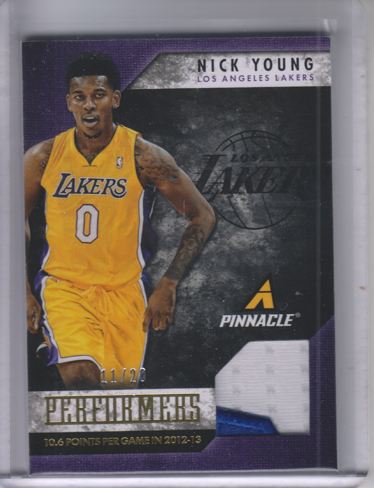 2013-14 Pinnacle Performers Jerseys Prime #6 Nick Young/20