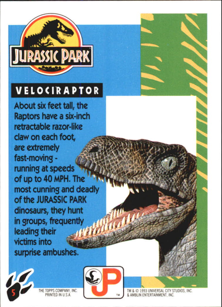 jurassic park 1993 velociraptor