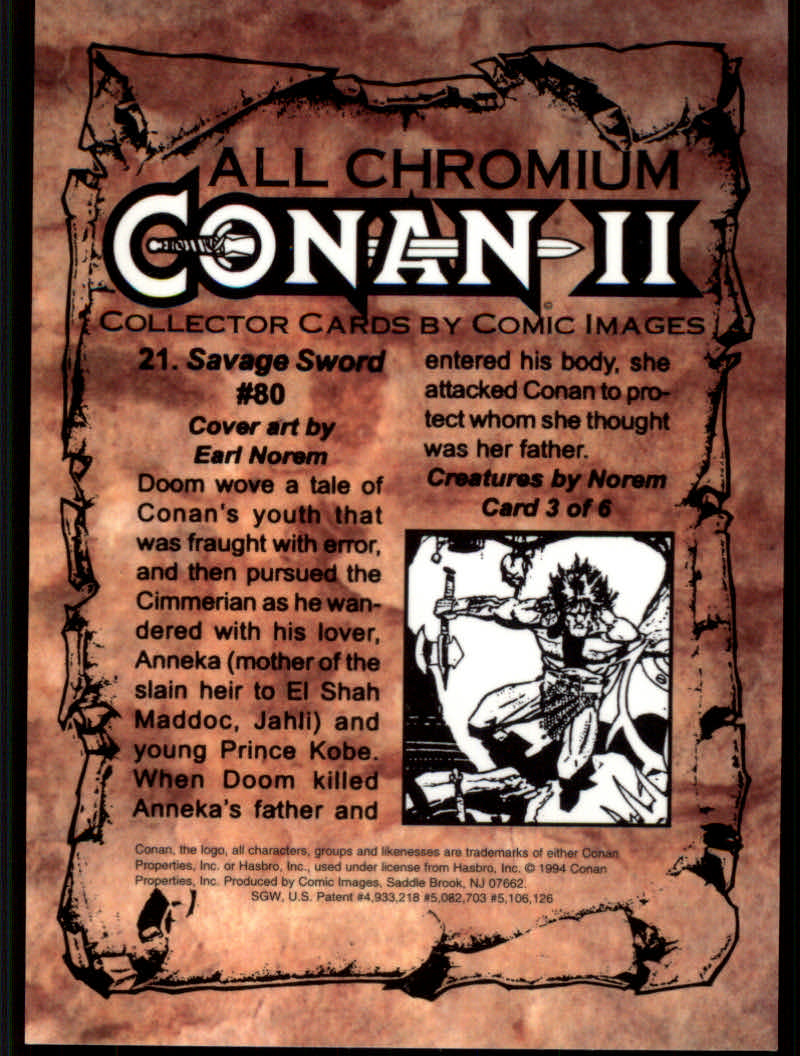 Conan Series Two (1994 Comic Images) Cards - Picture 43 of 189