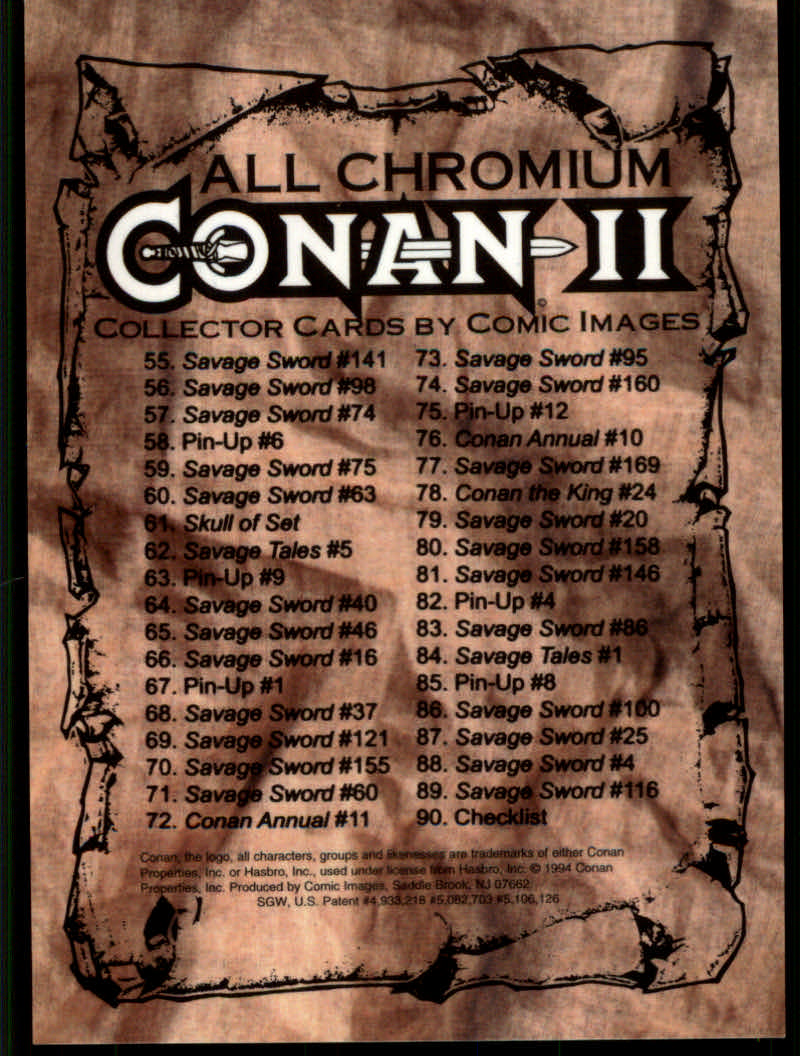 Conan Series Two (1994 Comic Images) Cards - Picture 181 of 189