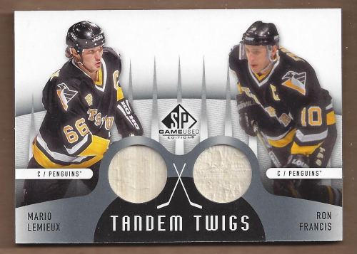 2013-14 SP Game Used Tandem Twigs #TTPP Mario Lemieux/Ron Francis A