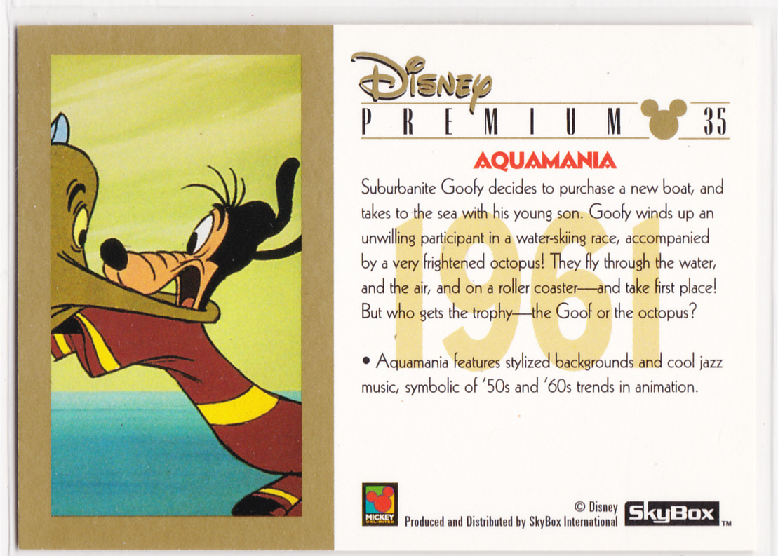 1995 SkyBox Disney Premium #35 Aquamania back image
