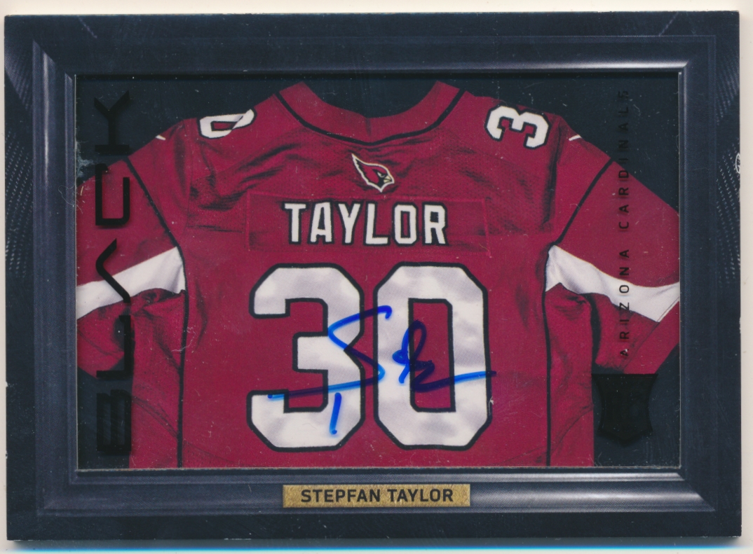 2013 Panini Black Shadow Box Jersey Signatures #47 Stepfan Taylor/99