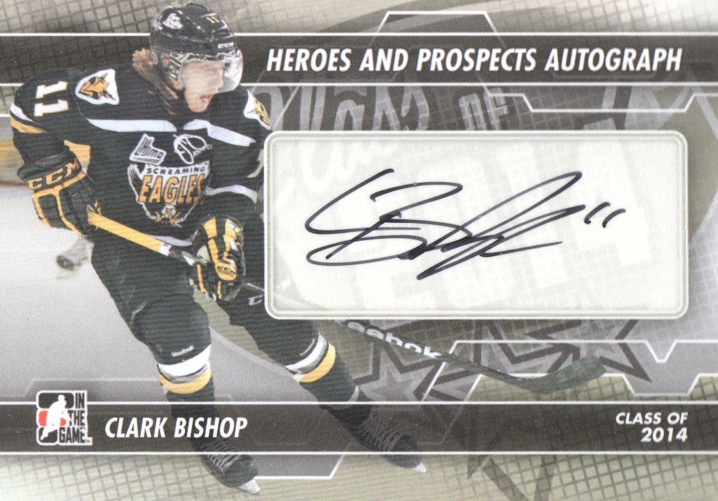 2013-14 ITG Heroes and Prospects Autographs #ACB Clark Bishop