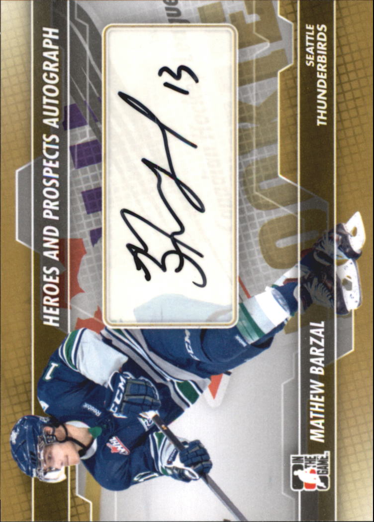 2013-14 ITG Heroes and Prospects Autographs #AMB Mathew Barzal