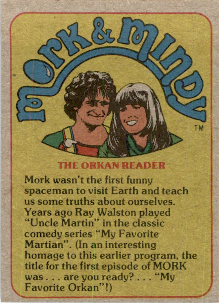 1978 Topps Mork and Mindy #13 Mindy, I Had Thousands of Things to Eat back image