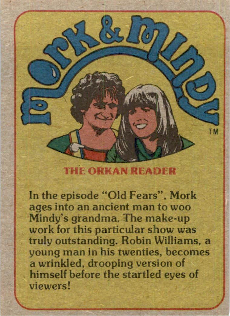 1978 Topps Mork and Mindy #46 Hey, This Is Mork's Diary back image