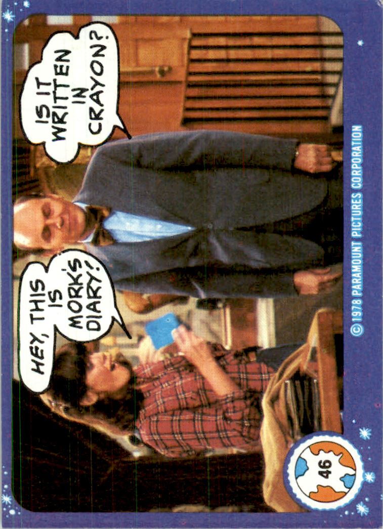 1978 Topps Mork and Mindy #46 Hey, This Is Mork's Diary