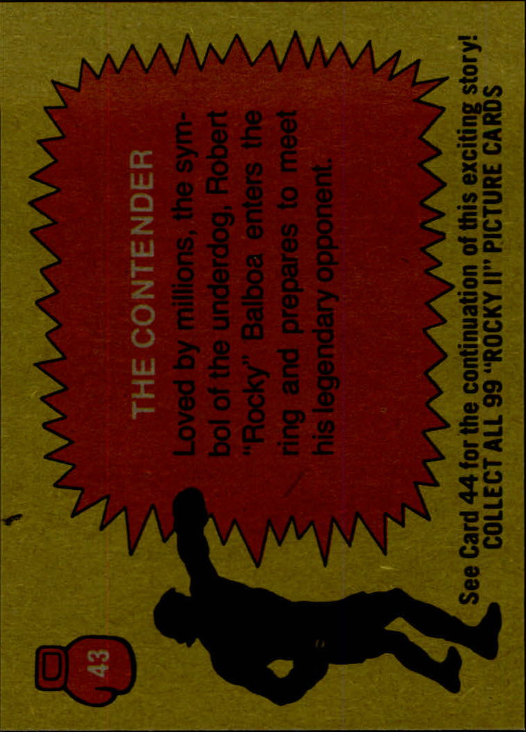 1979 Topps Rocky II #43 The Contender back image