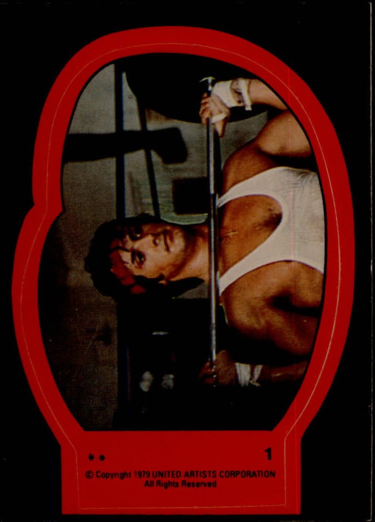 1979 Topps Rocky II Stickers #1 Weighty Task