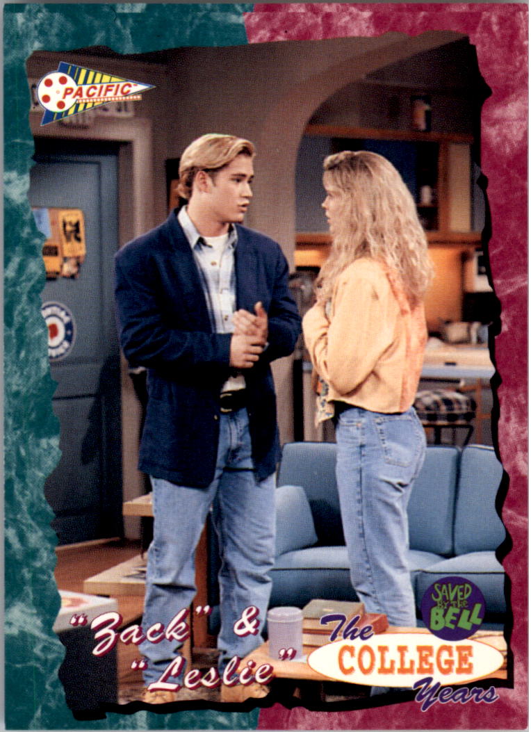 1994 Pacific Saved by the Bell The College Years #38 Zack and Leslie