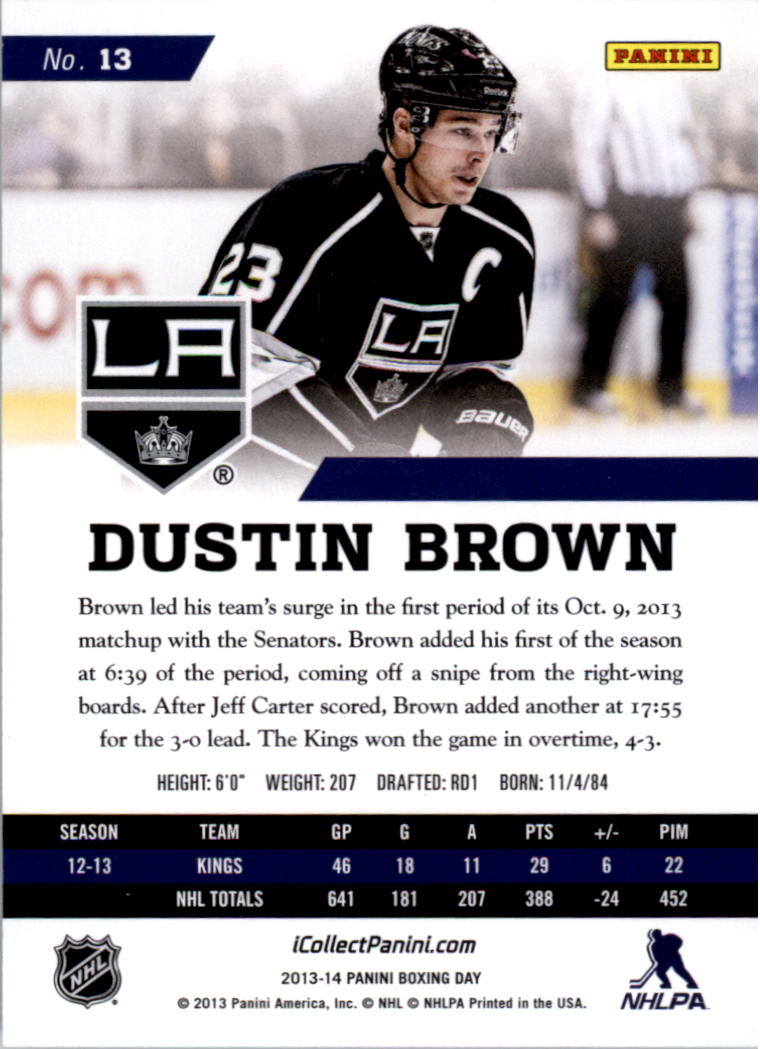 2013-14 Absolute #13 Dustin Brown back image