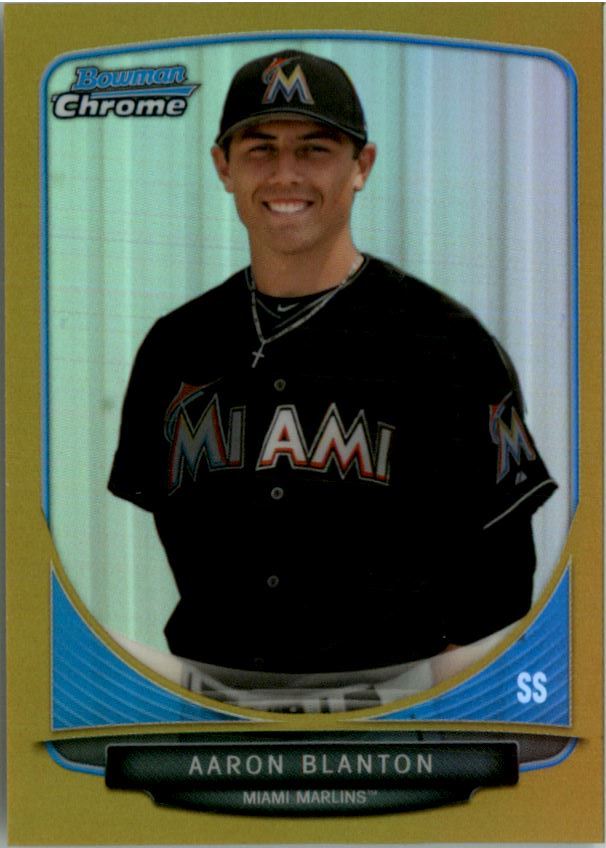 2013 Bowman Chrome Mini Gold Refractors #155 Aaron Blanton