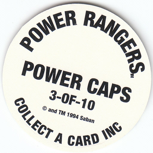 Power Rangers Series One (1994 Collect-A-Card) "Power Caps" Insert Pogs - Picture 7 of 21