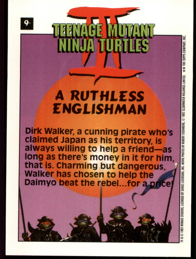 Teenage Mutant Ninja Turtles III (1992 Topps) "Main Set" Base Cards #1 to #88