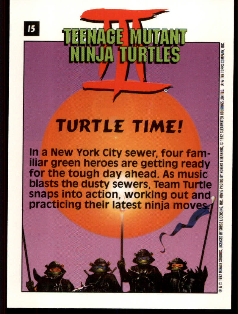 Teenage Mutant Ninja Turtles III (1992 Topps) "Main Set" Base Cards #1 to #88