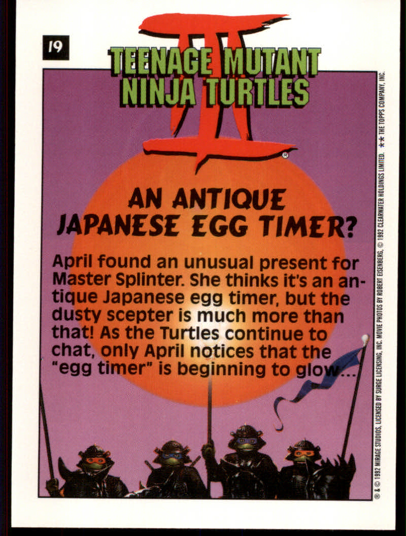 Teenage Mutant Ninja Turtles III (1992 Topps) "Main Set" Base Cards #1 to #88