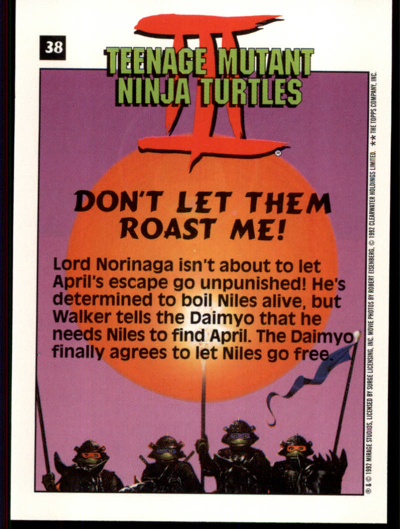 Teenage Mutant Ninja Turtles III (1992 Topps) "Main Set" Base Cards #1 to #88