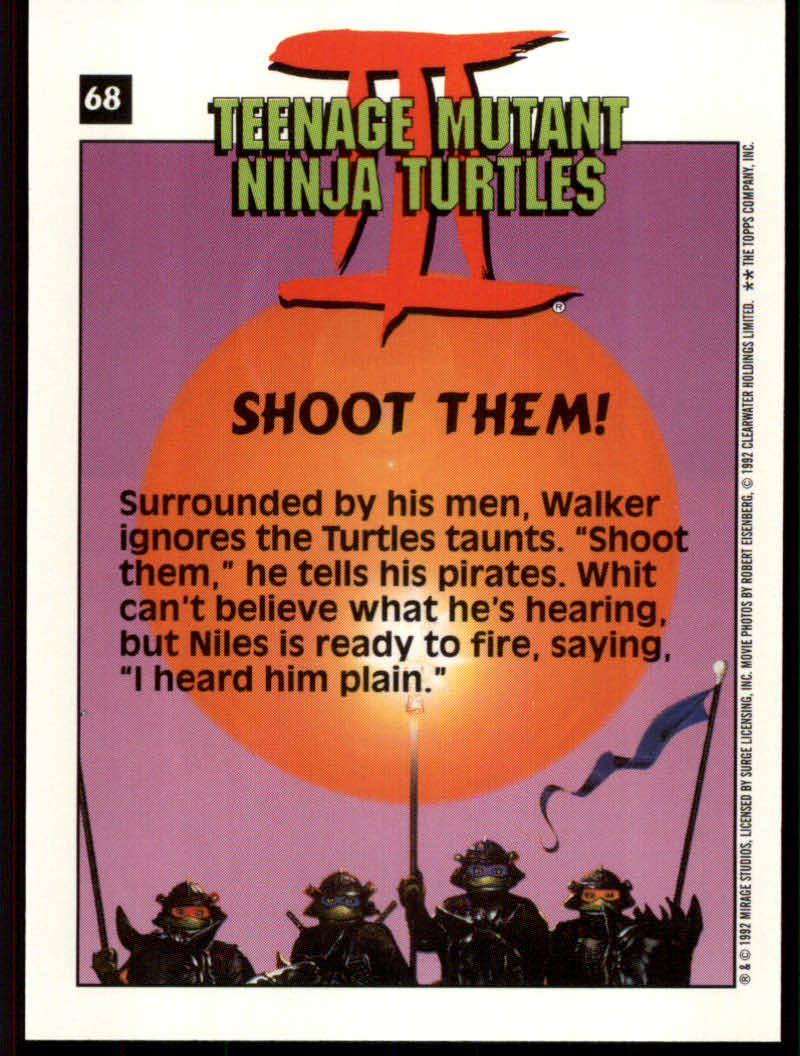 Teenage Mutant Ninja Turtles III (1992 Topps) "Main Set" Base Cards #1 to #88