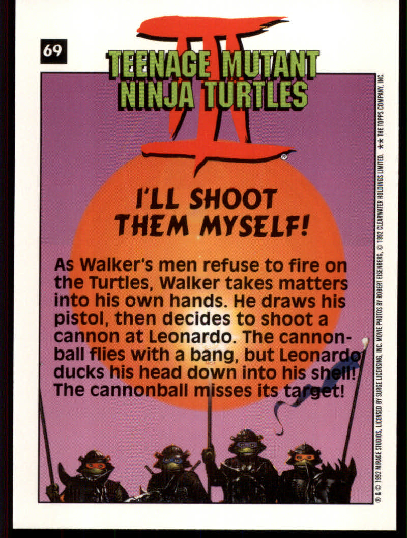 Teenage Mutant Ninja Turtles III (1992 Topps) "Main Set" Base Cards #1 to #88