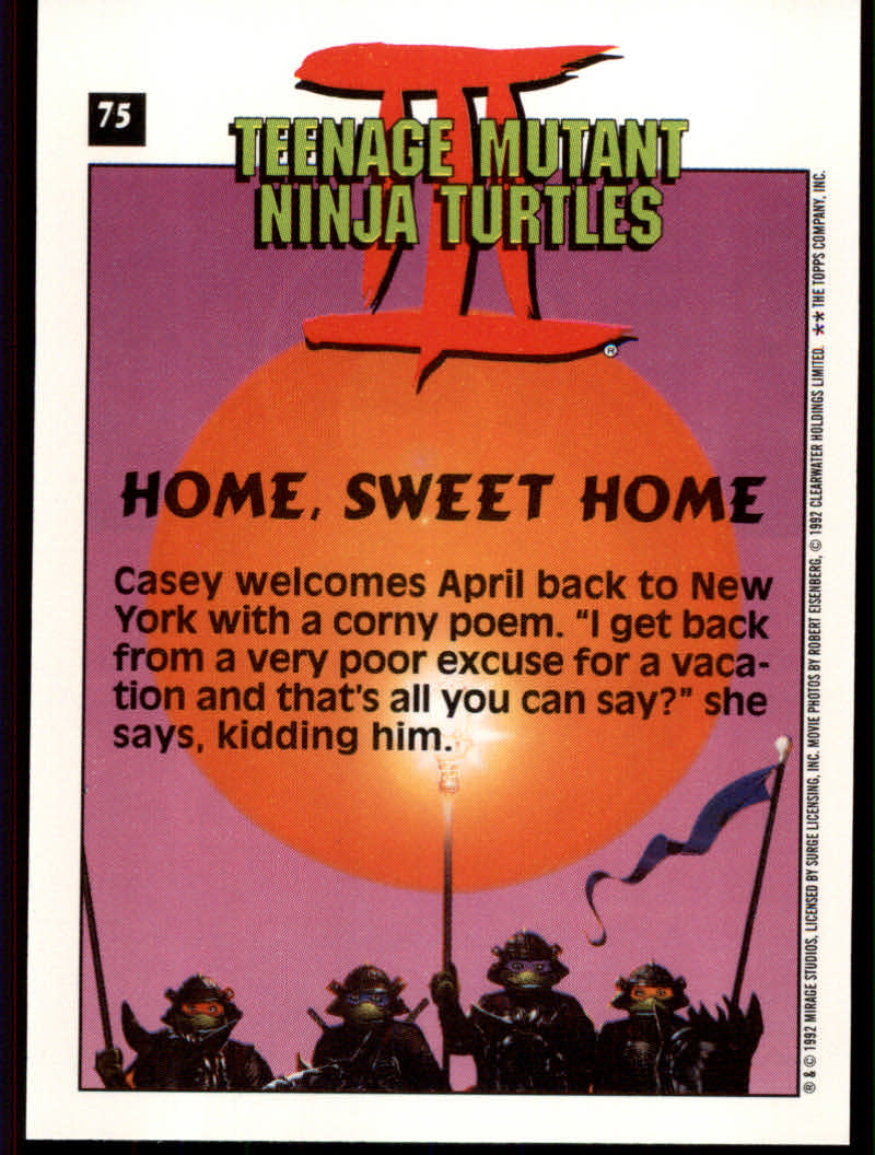 Teenage Mutant Ninja Turtles III (1992 Topps) "Main Set" Base Cards #1 to #88