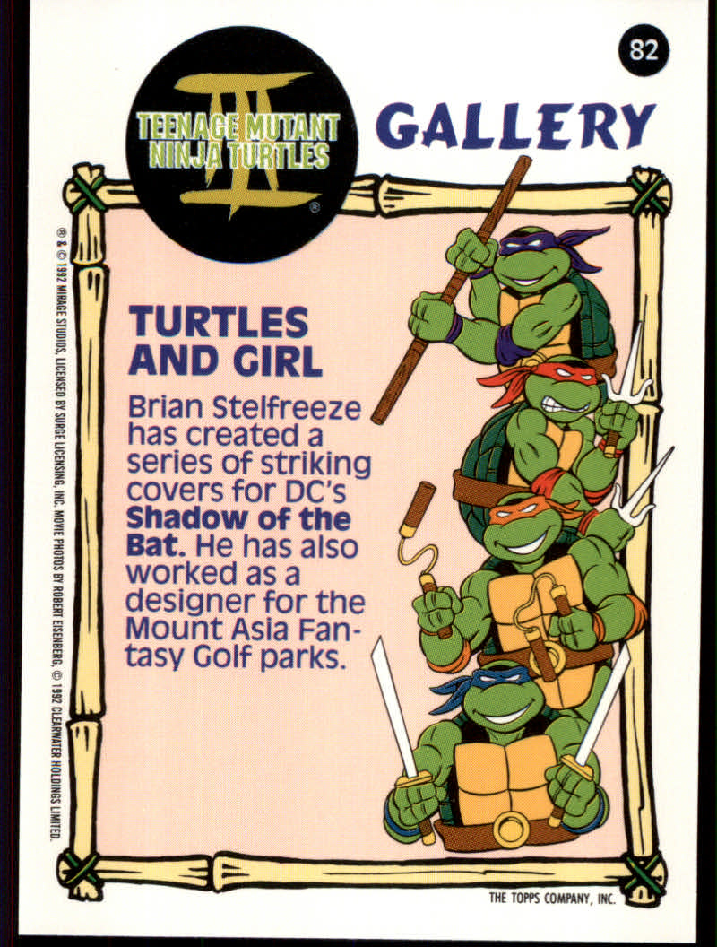 Teenage Mutant Ninja Turtles III (1992 Topps) "Main Set" Base Cards #1 to #88