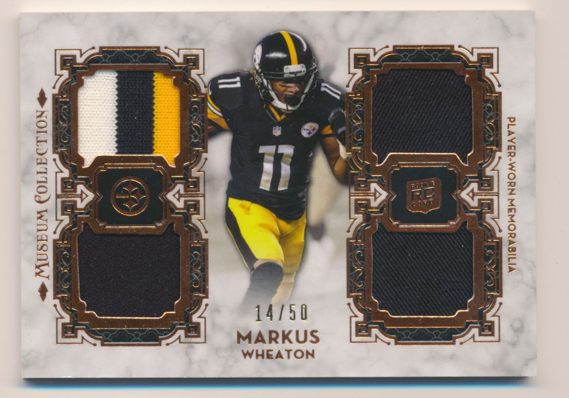 2013 Topps Museum Collection Rookie Quad Relics Copper #MRQRMW Markus Wheaton back image