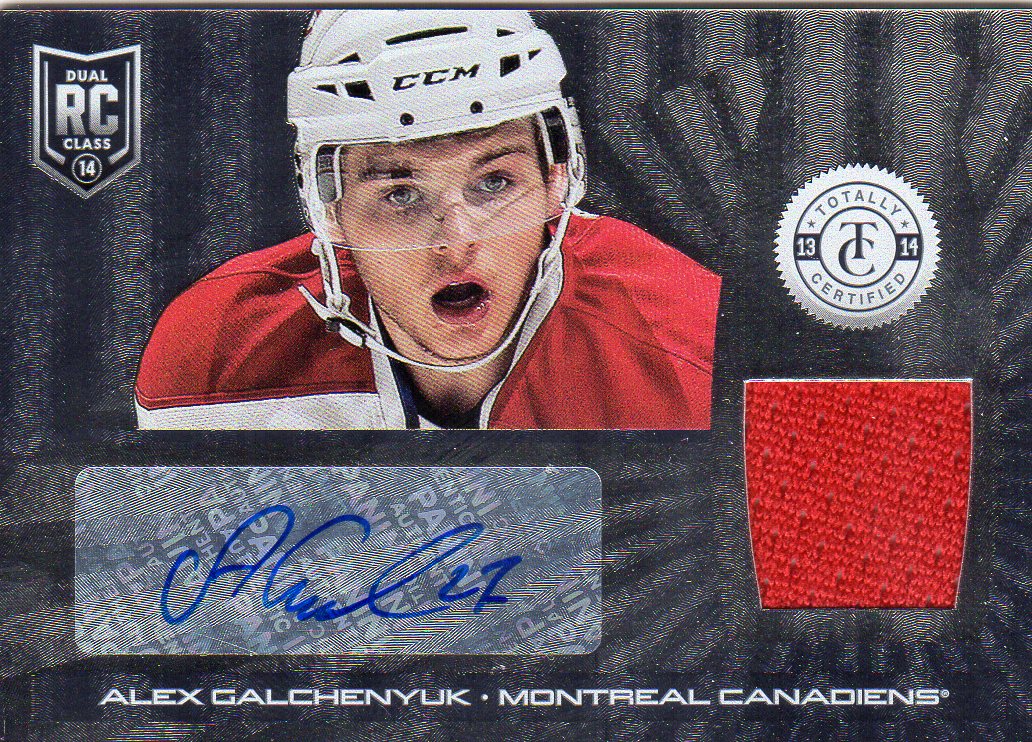 2013-14 Totally Certified Rookie Autograph Jerseys #215 Alex Chiasson/250