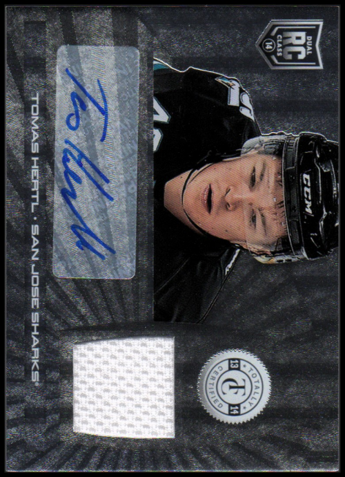 2013-14 Totally Certified Rookie Autograph Jerseys #233 Tomas Hertl/250