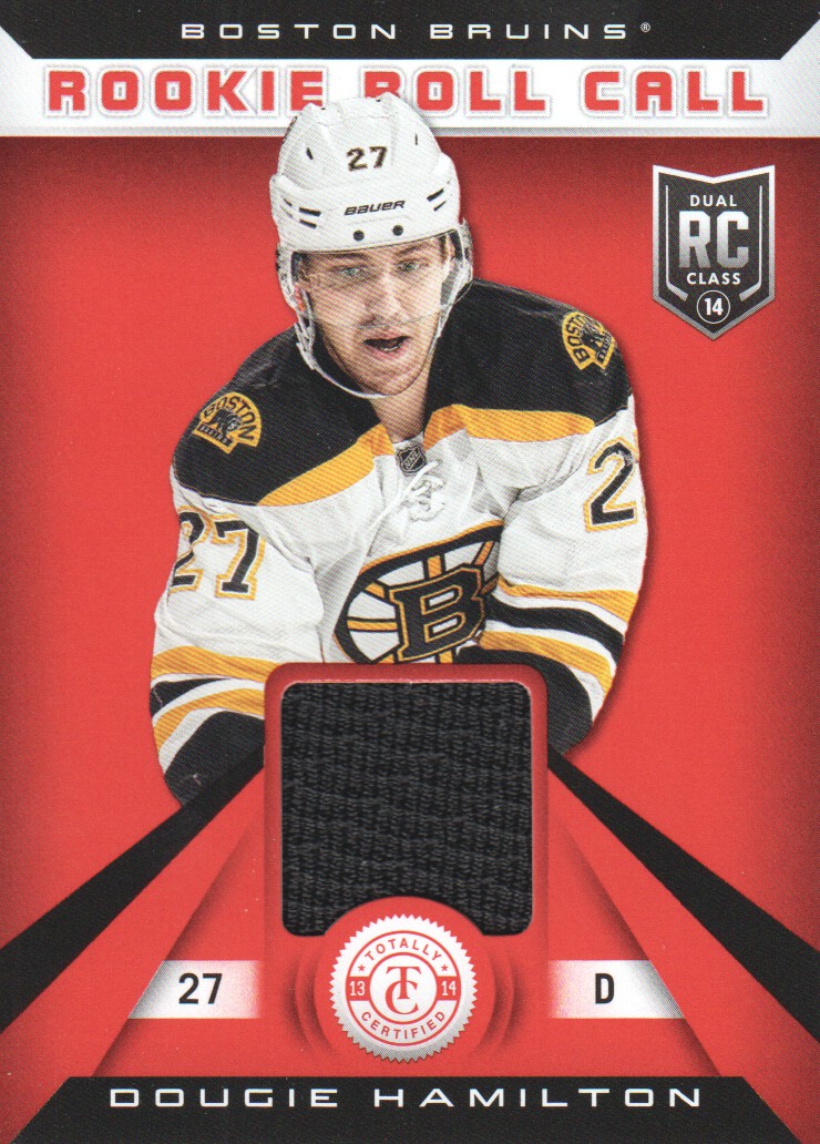 2013-14 Totally Certified Rookie Roll Call Jerseys Red #RRDH Dougie Hamilton